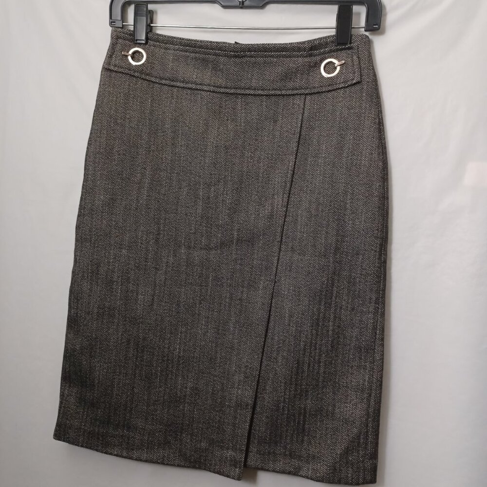 H&M SLIT FRONT PENCIL SKIRT SIZE 4 - Picture 13 of 14